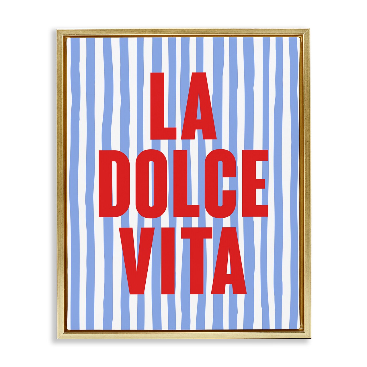 Stupell Industries La Dolce Vita on Blue Floater Framed Canvas Wall Art Design by House of Lulu